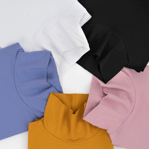 Soft Intimate Turtleneck Stretchy Thermal Underwear, Comfortable Solid Color Long Sleeve Slim Fit Top, Women's Clothing